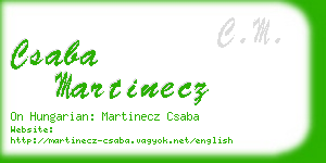 csaba martinecz business card